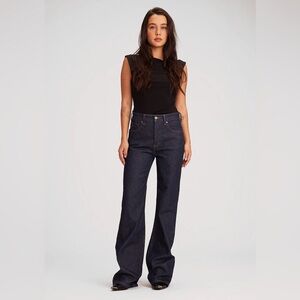 NWT Etica Echo High Rise Slim Boot - Greenwich Dark Wash flare